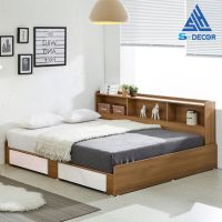 Giường ngủ hiện đại liền kệ- SDCGN031
